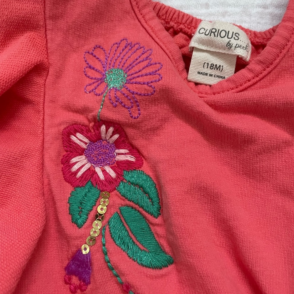 Pink Floral Embroidered Jumpsuit - Curious by Peek - Picture 3 of 5